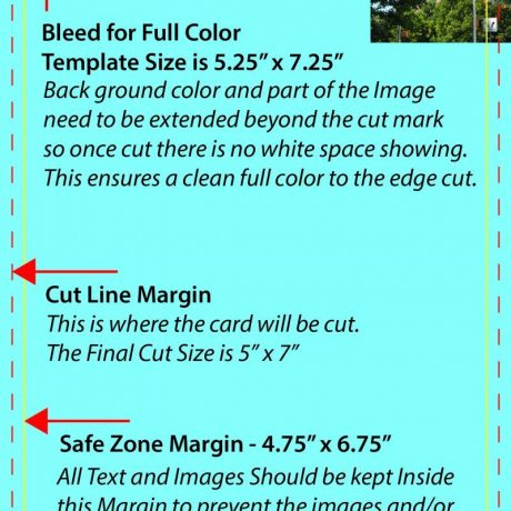5×7 Card Guideline
