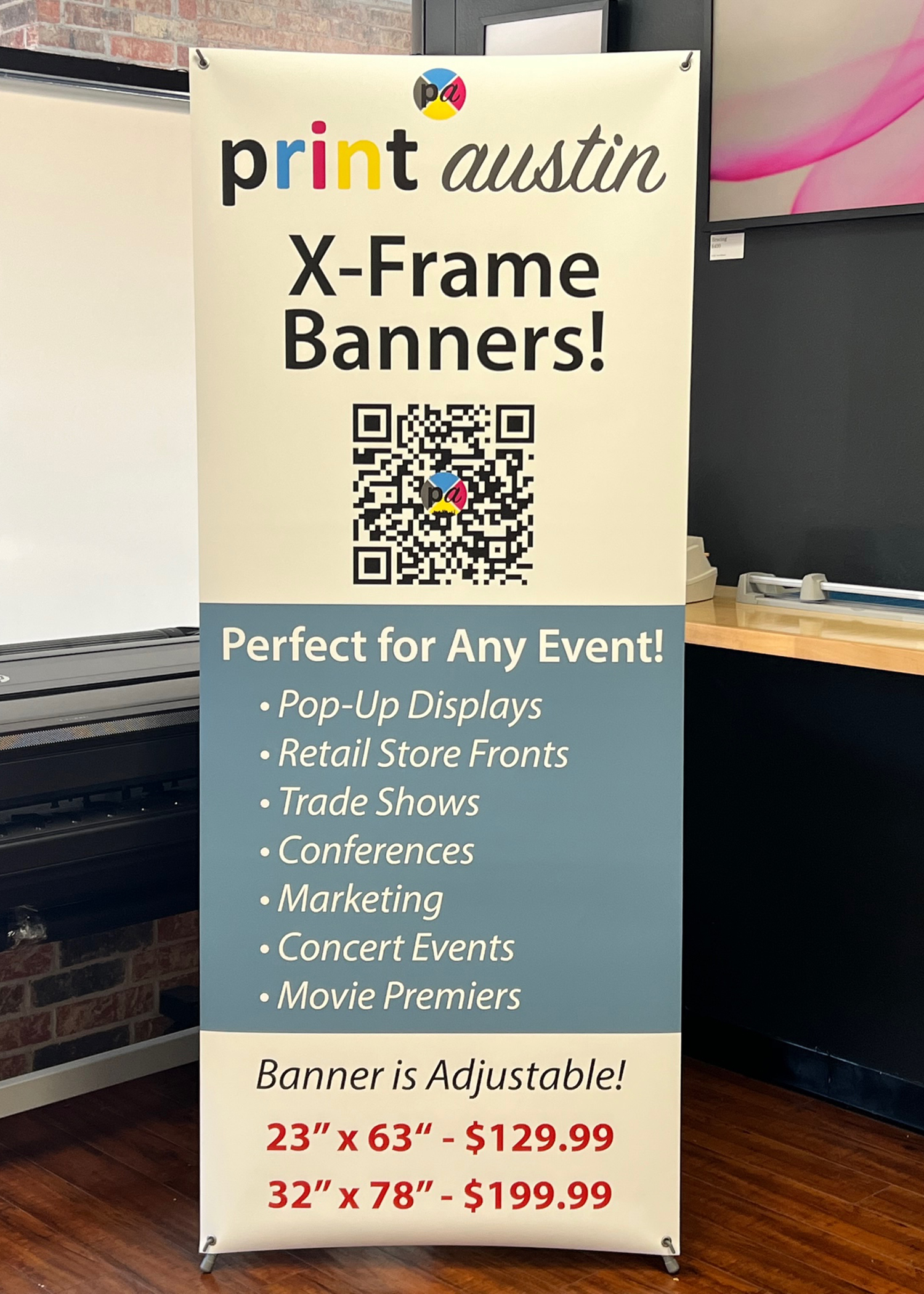 Forstyrre Slægtsforskning Teenager X-Frame Banners | Print Austin